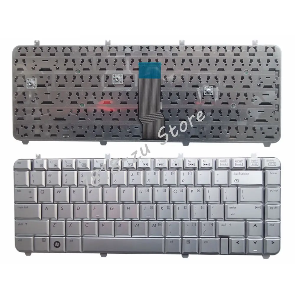 Английская клавиатура YALUZU для ноутбука HP Pavilion DV5 1000 1100 1200 1219 1218TX 1219TX AEQT6700210 QT6A Silver