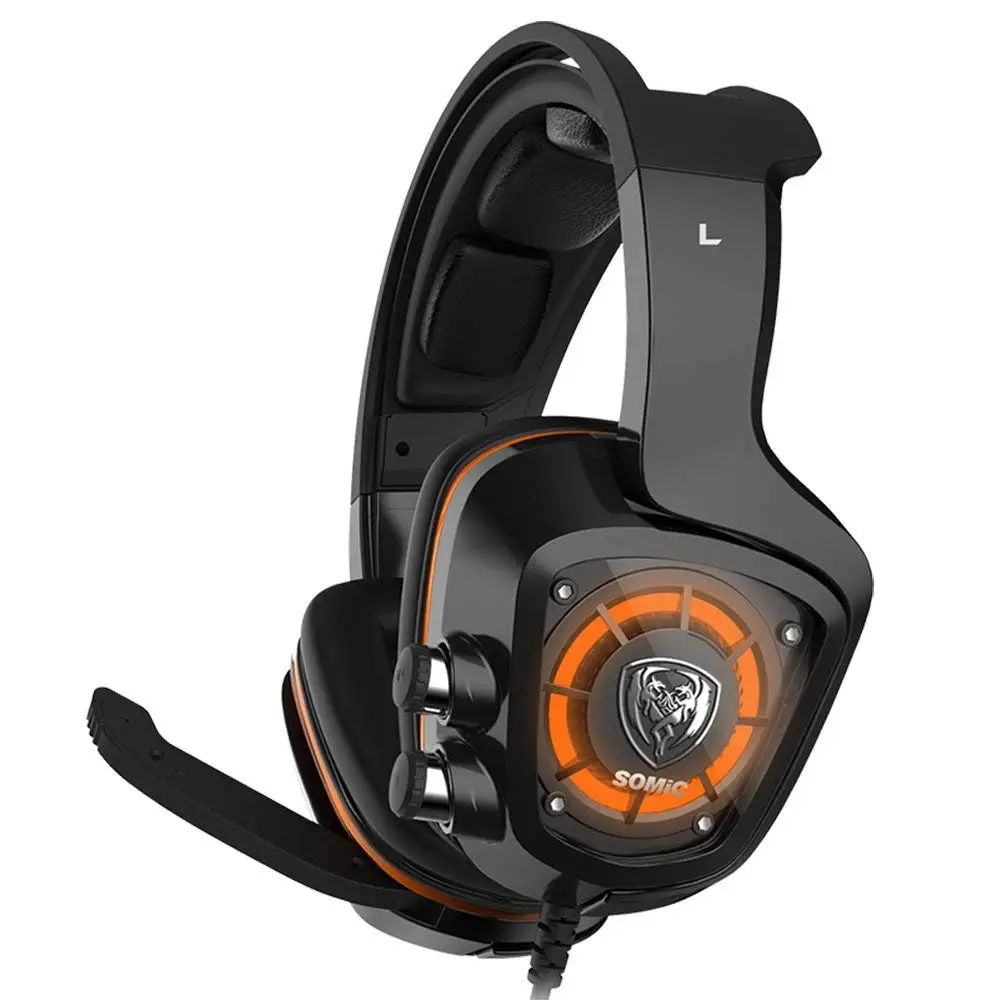 SOMIC USB разъем виртуальный Urage Soundz 7 1 Surround Sound Gaming Headset для ПК PS4 с вибрацией бас