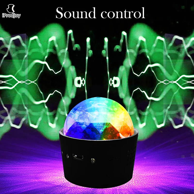 Мини светодиодный RGB лампа волшебный шар USB Touring портативное украшение музыкальный автомобиль компьютер перезаряжаемый домашний вечерние dj звук Новинка светильник