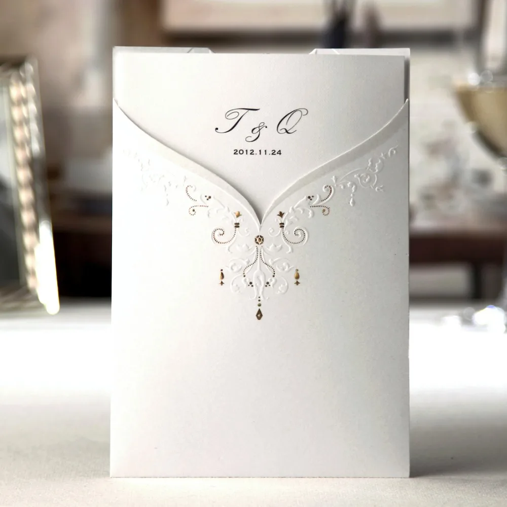 WISHMADE Свадебные Приглашения с черным и белым Жених невеста предлагает карты для