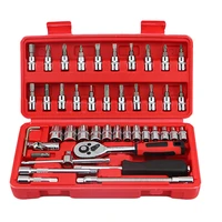 high quanlity 46pcs 14 socket ratchet wrench set car repair tool torque wrench combination spanner