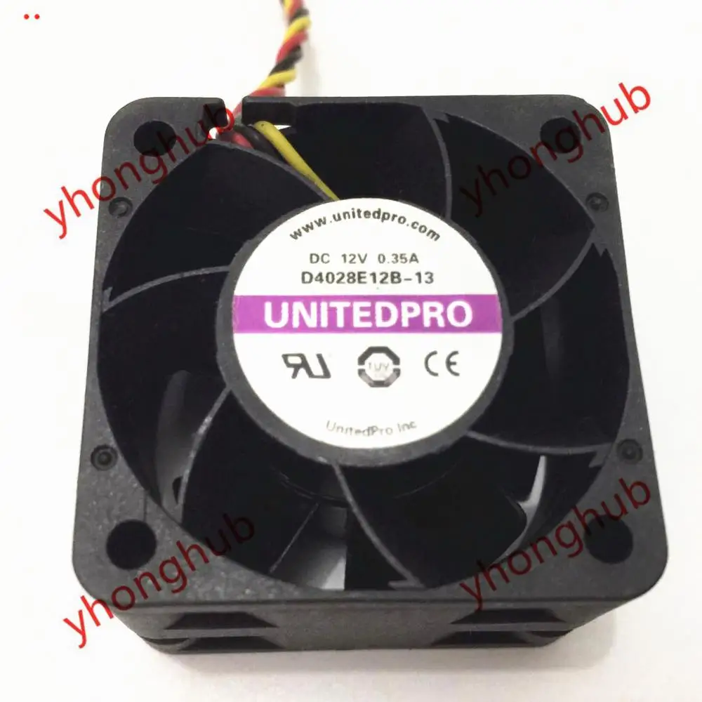 UNITEDPRO D4028E12B 13 DC 12V 0.35A 3 жильный 40x40x28 мм Сервер вентилятор охлаждения|Кулеры и