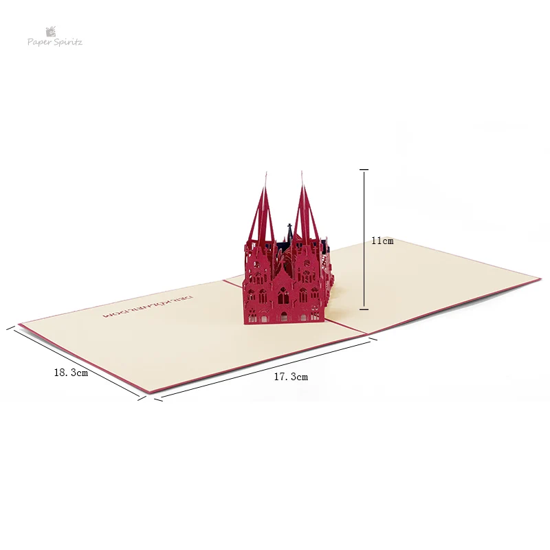 Бумажные открытки SPIRITZ одеколон церковные 3D лазерная вырезка бумажные с