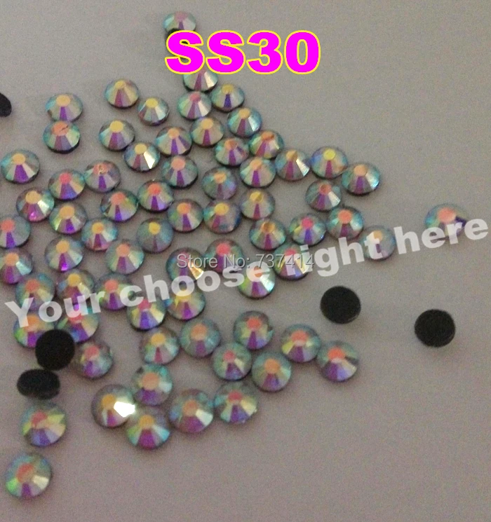 

6Bags/lot SS30 288pcs/Bag Clear AB Crystal DMC HotFix FlatBack Rhinestones strass,DIY iron cut Hot Fix crystals stones