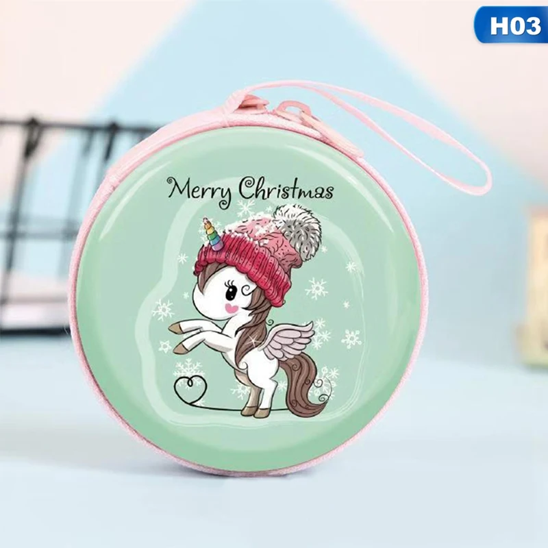 Новинка, Женская мини-сумка Kawaii, мультяшный единорог, кошелек для монет, милый детский кошелек для девочек, органайзер для наушников, коробка, сумки, рождественский подарок