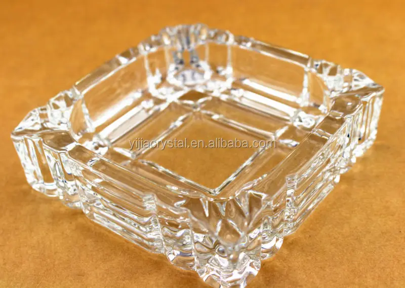 Бесплатная доставка отель Хрустальная стеклянная Квадратная Пепельница