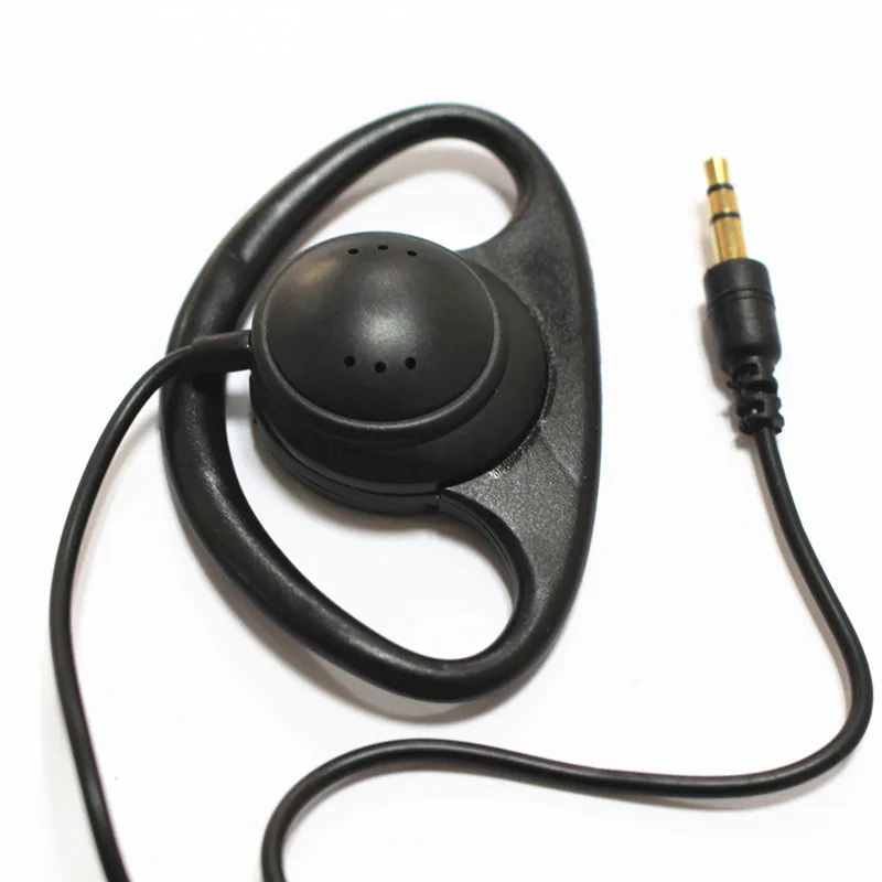 Linhuipad 500Pcs Soft Hook Earphone 1-bud Stereo Earpiece D shape earphones for Tour Guide System Metting Two way radio | Электроника
