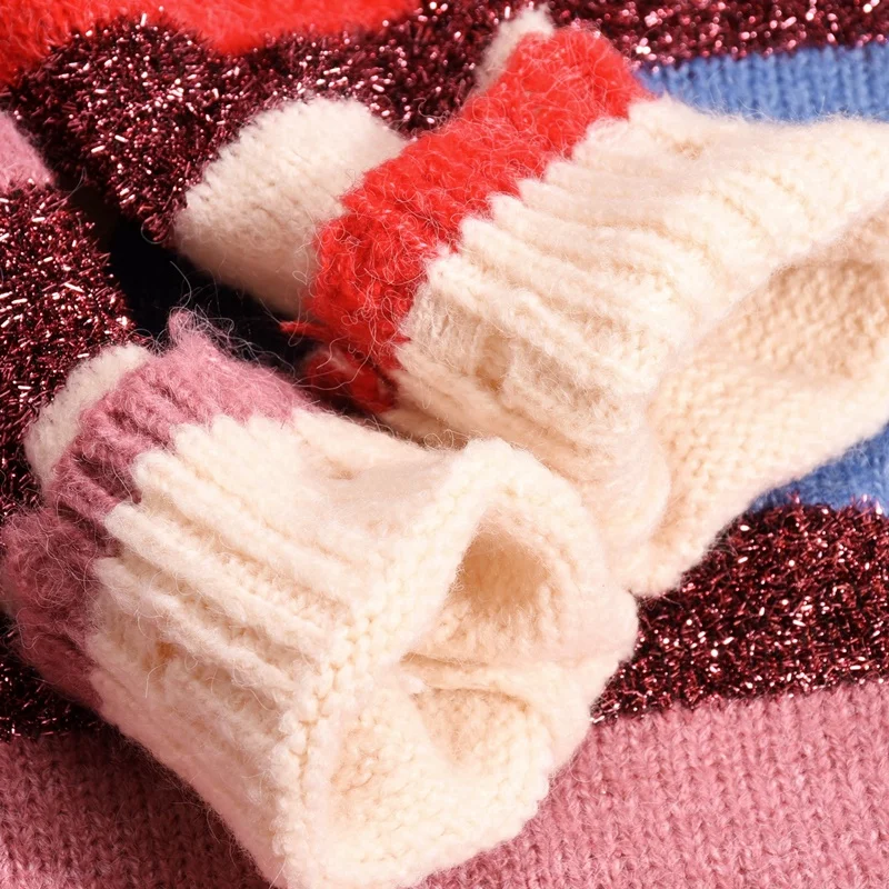 Свитер женский трикотажный с круглым вырезом на осень и зиму | Женская одежда