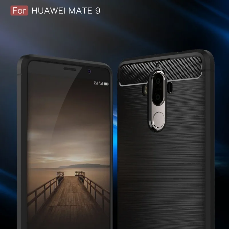Чехол для телефона Huawei Mate 9 матовый чехол из углеродного волокна мобильного ТПУ |