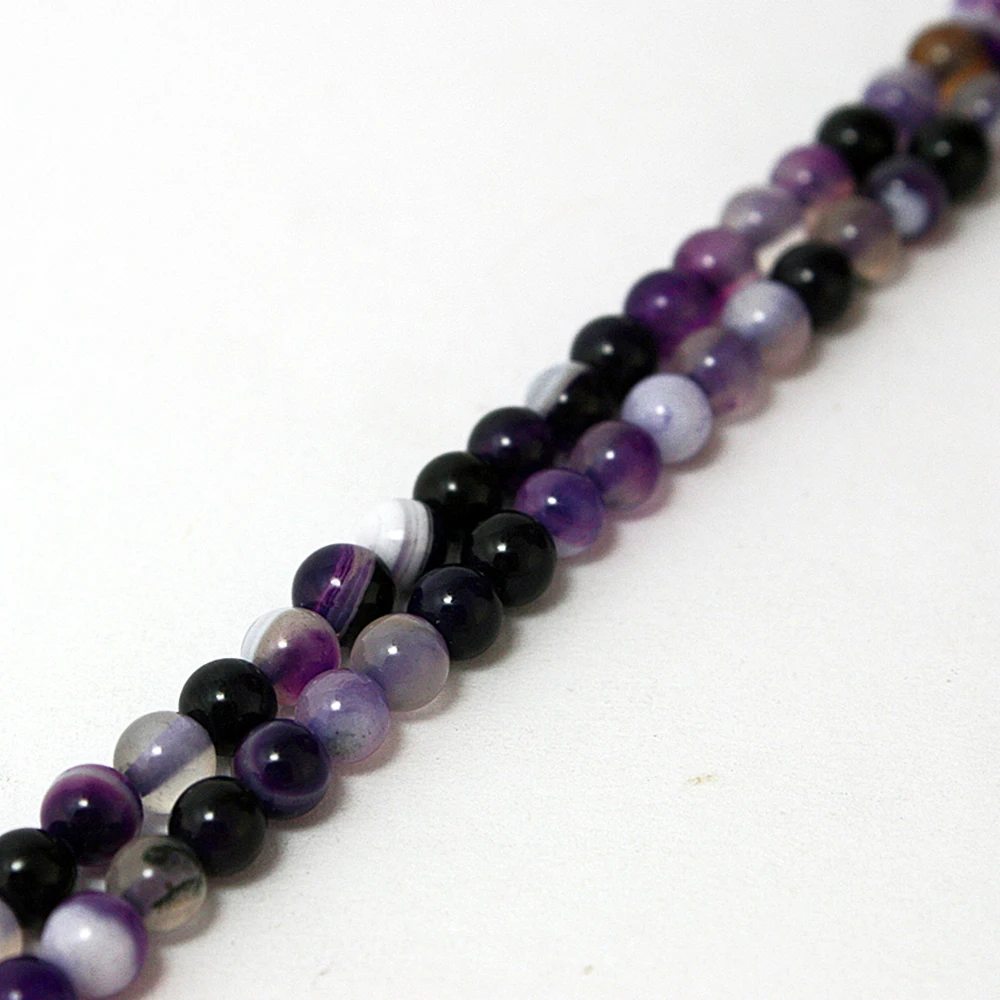 Лидер продаж! Бусины Из Натурального фиолетового Агата 4/6/8/10 мм|loose stones|bead strandsstone fashion |