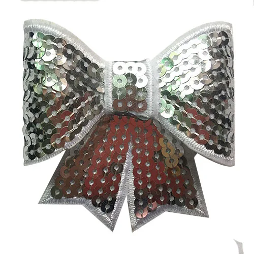 Silver 3inch Детские девушки блесток луки с зажимами Малыш Детские праздничные волосы бант зажим для волос Детские бантики зажим для волос аксессуары для волос - Цвет: Silver 3inch
