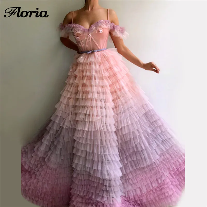 Женское вечернее платье в мусульманском стиле разноцветное формальное из Дубая