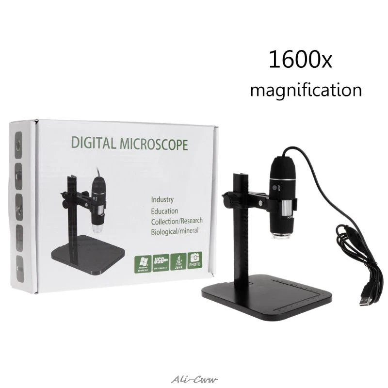 1600X 8LED USB цифровой микроскоп Лупа камера эндоскоп с линейным