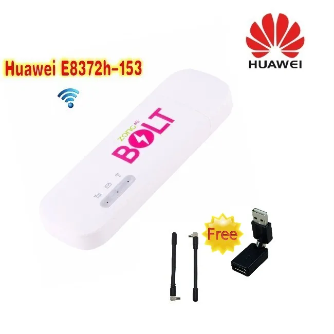 (+ + 2 шт антенны вращение на 360 градусов) Huawei E8372h 153 мобильный широкополосный Cat4 LTE USB