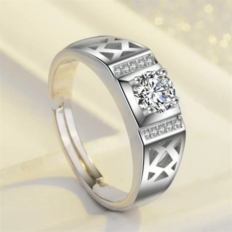 Мужские кольца с подвеской регулируемые обручальные полым дизайном вечерние