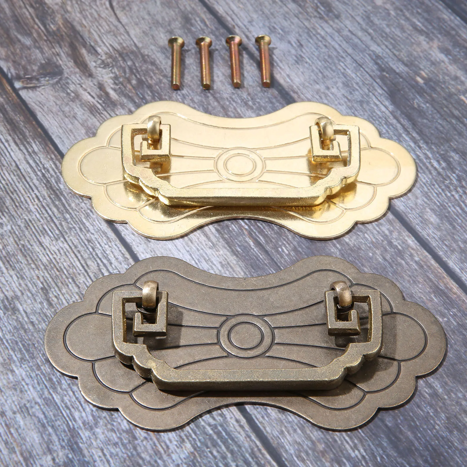 Антикварная бронзовая китайская мебель четыре ручки летучей мыши антикварная