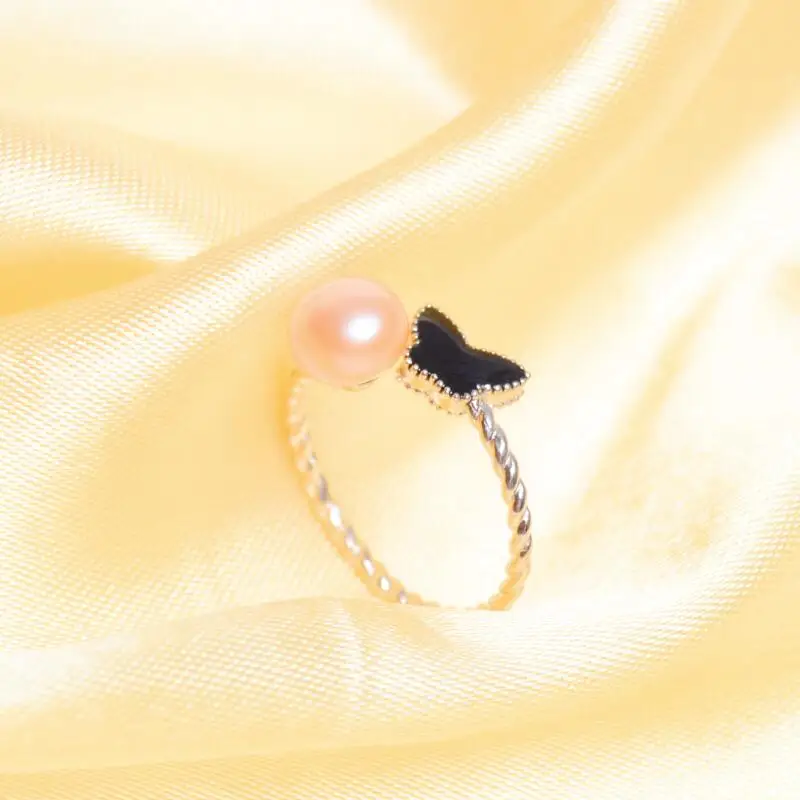 Женское кольцо бабочка ASHIQI из стерлингового серебра 925 пробы кольца с