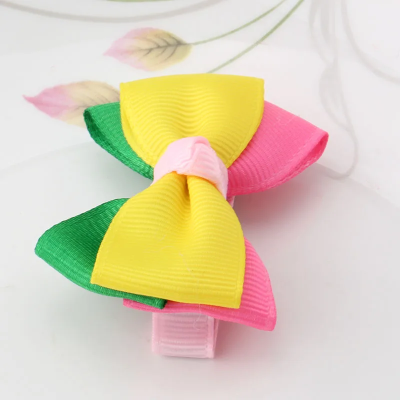 M MISM/Новинка милые разноцветные заколки для волос с бантом и цветком аксессуары