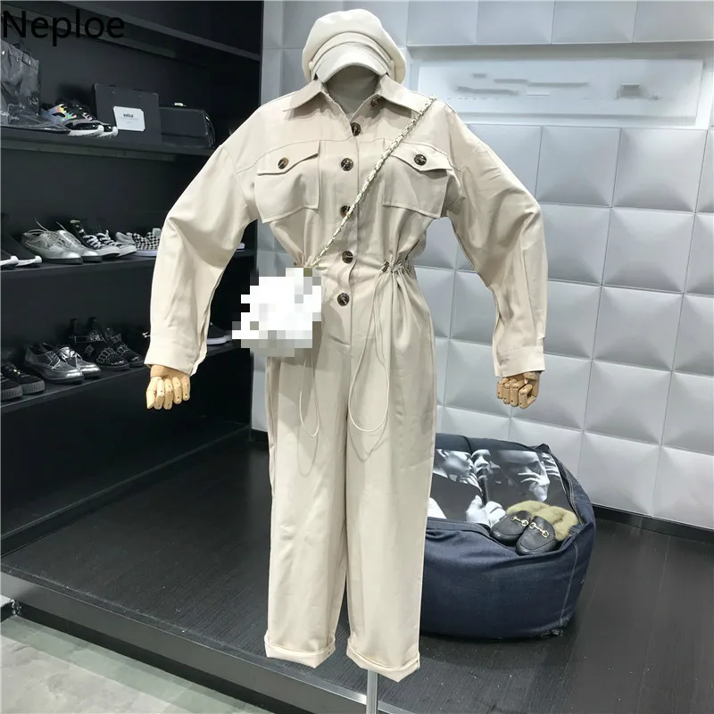 Neploe женский комбинезон весна 2019 Новый однобортный с воротником стойкой