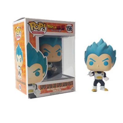 156 VEGETA BLUE Funko pop Amine Dragon Ball PORUNGA SUPER SAIYAN GOKU Golden Frieza GREAT VEGETA Виниловая фигурка Коллекционная модель с коробкой - Цвет: 156 VEGETA BLUE