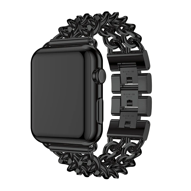 Ремешок WoseaFit для Apple Watch 38 мм 40 мм 42 мм 44 мм группа серии 1 2 3 4 сплав цепь стиль браслет ремень браслет