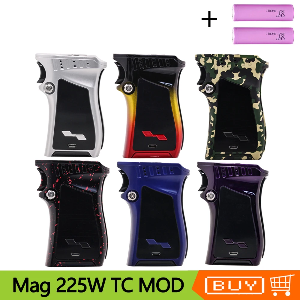 Оригинал Veeape Mag Mod 225 Вт электронная сигарета коробка мод испаритель Поддержка