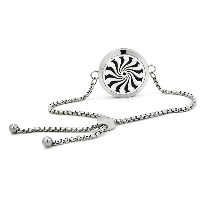 

Romantic 316 Stainless Steel Adjustable Aromatherapy Diffuser Locket Bracelet For Women AD161-180-Z03