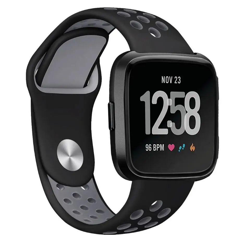 KINGBEIKE 10 цветов спортивный силиконовый ремешок для Fitbit Versa Сменные Ремешки