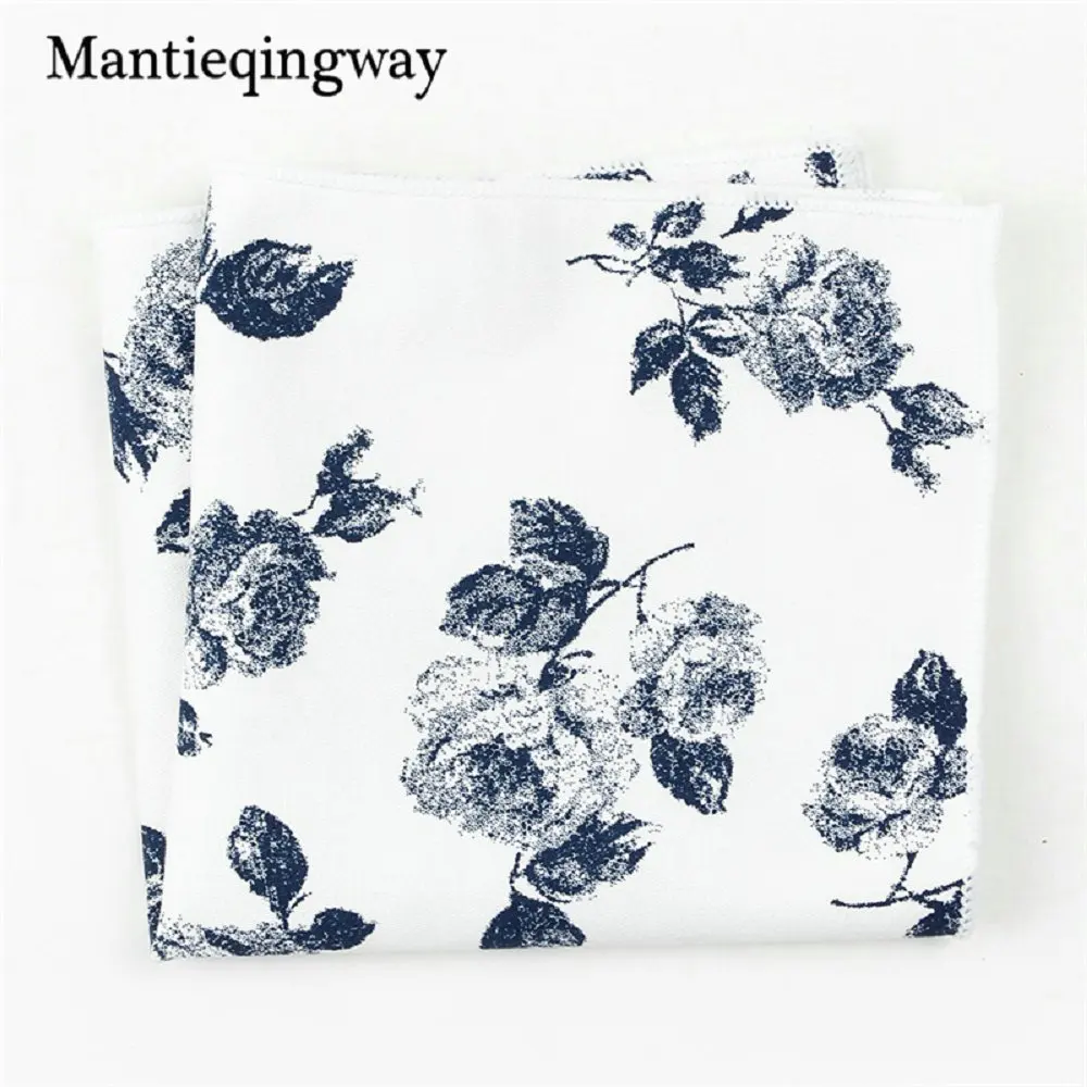 Mantieqingway Цветочный платок с принтом для женщин винтажный хлопковый Карманный платок для мужчин удобный платок для кармана 26*26 см - Цвет: 005