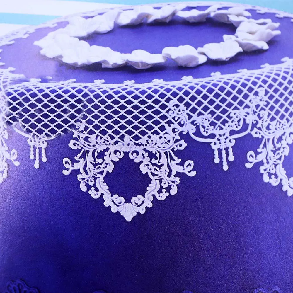 380 мм * 130 большая силиконовая форма для торта коврик украшения помадки кружевная