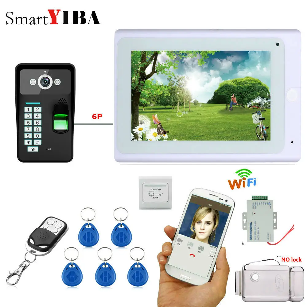 SmartYIBA " TFT цветной дисплей wifi беспроводной видеодомофон дверной звонок Система с 1 камерой 1 монитором для домашней безопасности - Цвет: 703WMJFR11B5
