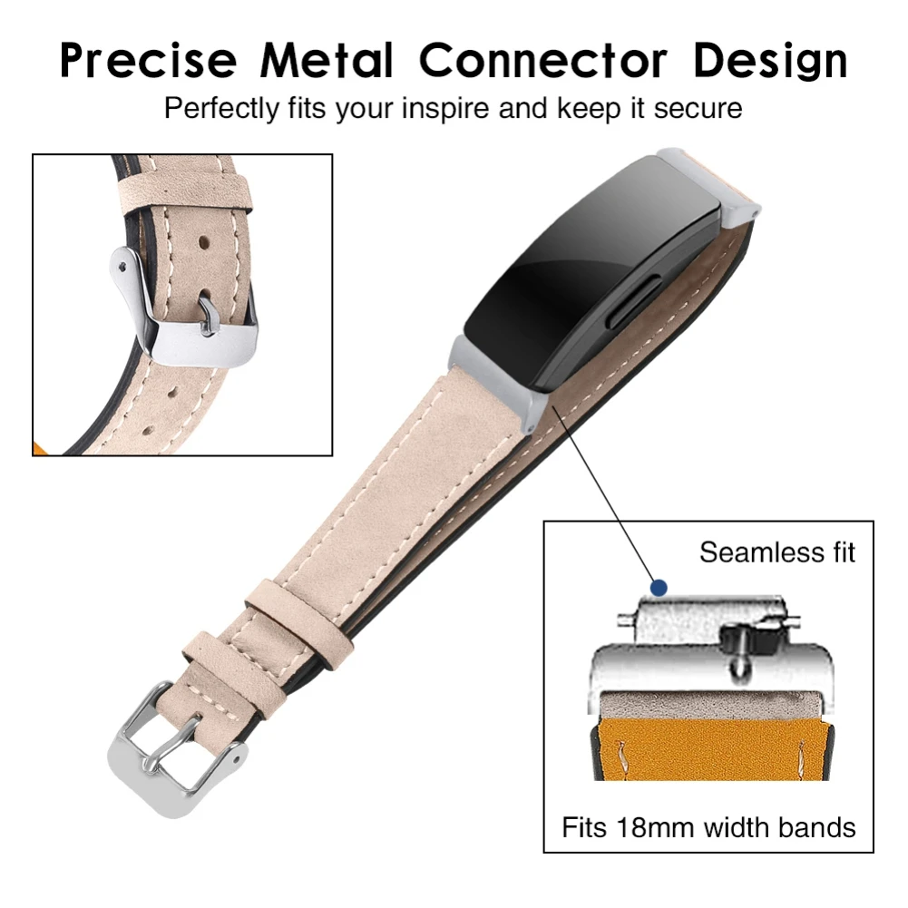

Genuine Leather Strap For Fitbit Inspire HR Band Straps Replacement Watchband Bracelet for Fitbit Inspire HR Smart Watch Belt