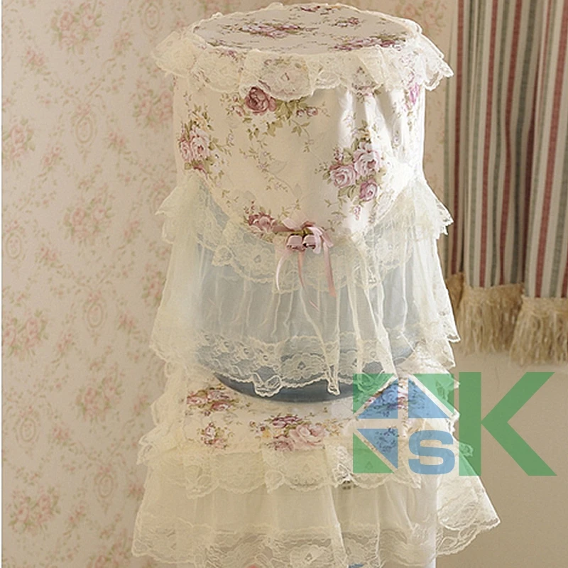 Лидер продаж 2020 чехол в пасторальном стиле для стиральной машины модный диспенсер с розовым узором красивый