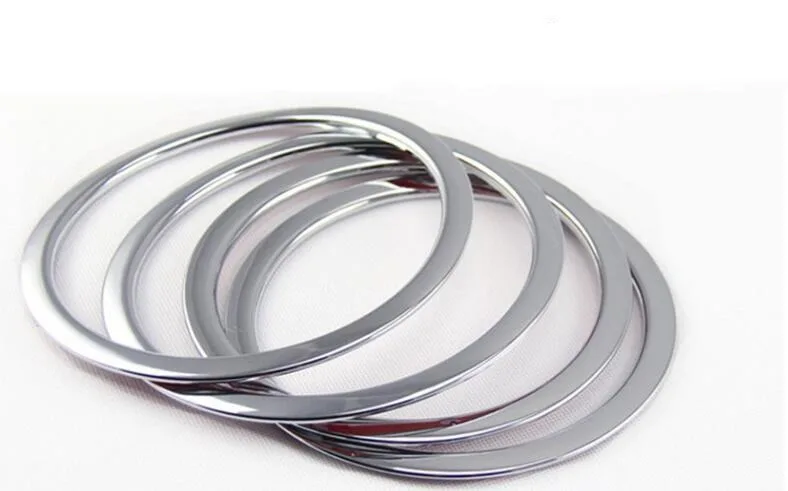 4 шт. ABS хромированный автомобильный стерео аудио динамик крышка кольцо наклейка