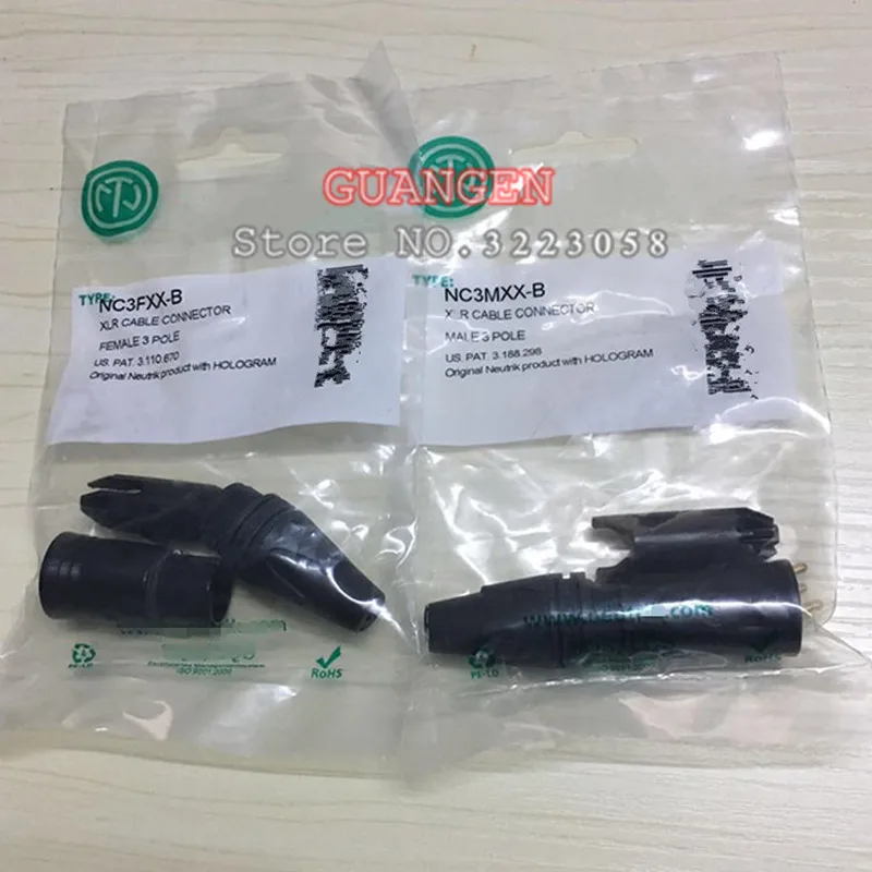 20 шт./лот 10 шт. NC3MXX и NC3FXX для NEUTRIK Male female набор 3 Pin XLR коннектор высокое