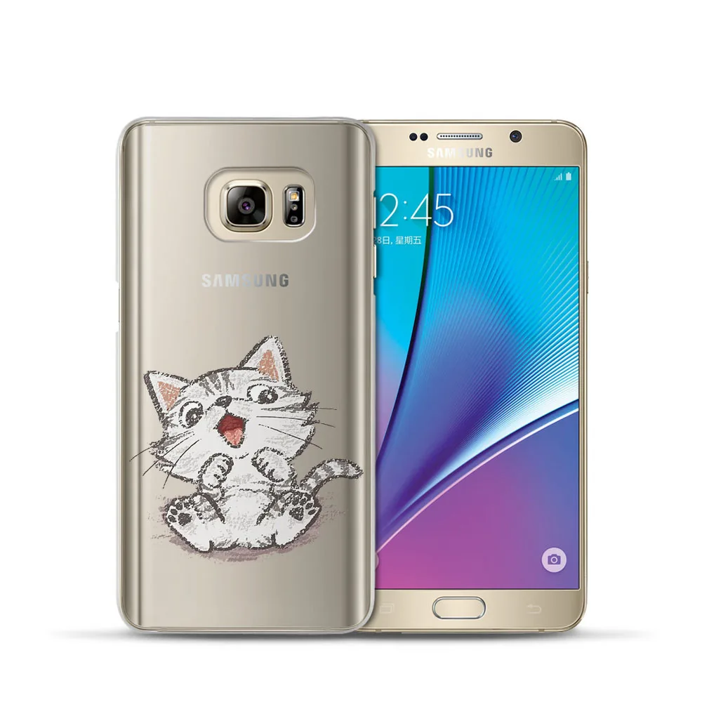 Модный чехол для телефона Samsung Galaxy J7 J5 J3 A3 A5 2015 2016 2017 S6 S7 Edge S8 S9Plus Coque Animal Cat Etiu Fundas Capas