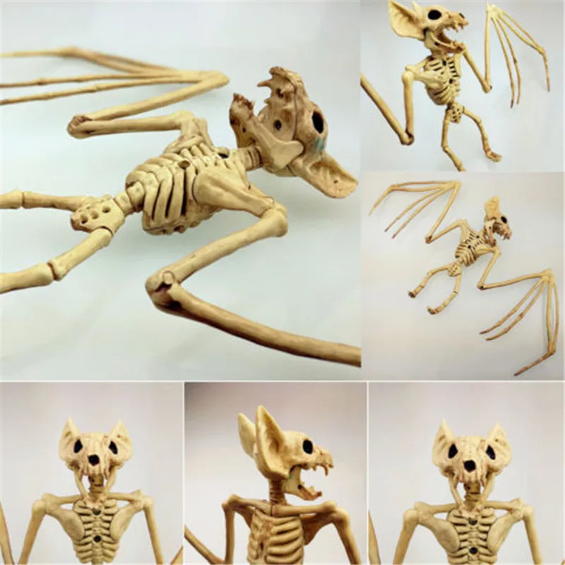Кости летучая мышь животные скелет Хэллоуин реквизит ужас немертвый грызун