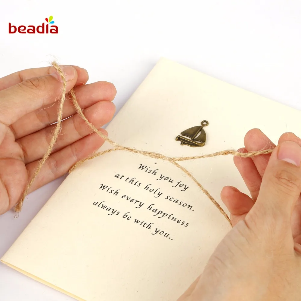 High Quality 100m/roll Natural Jute Burlap Hemp Rope Party Wedding Gift Wrapping Cords Thread DIY Event &amp Decor | Дом и сад