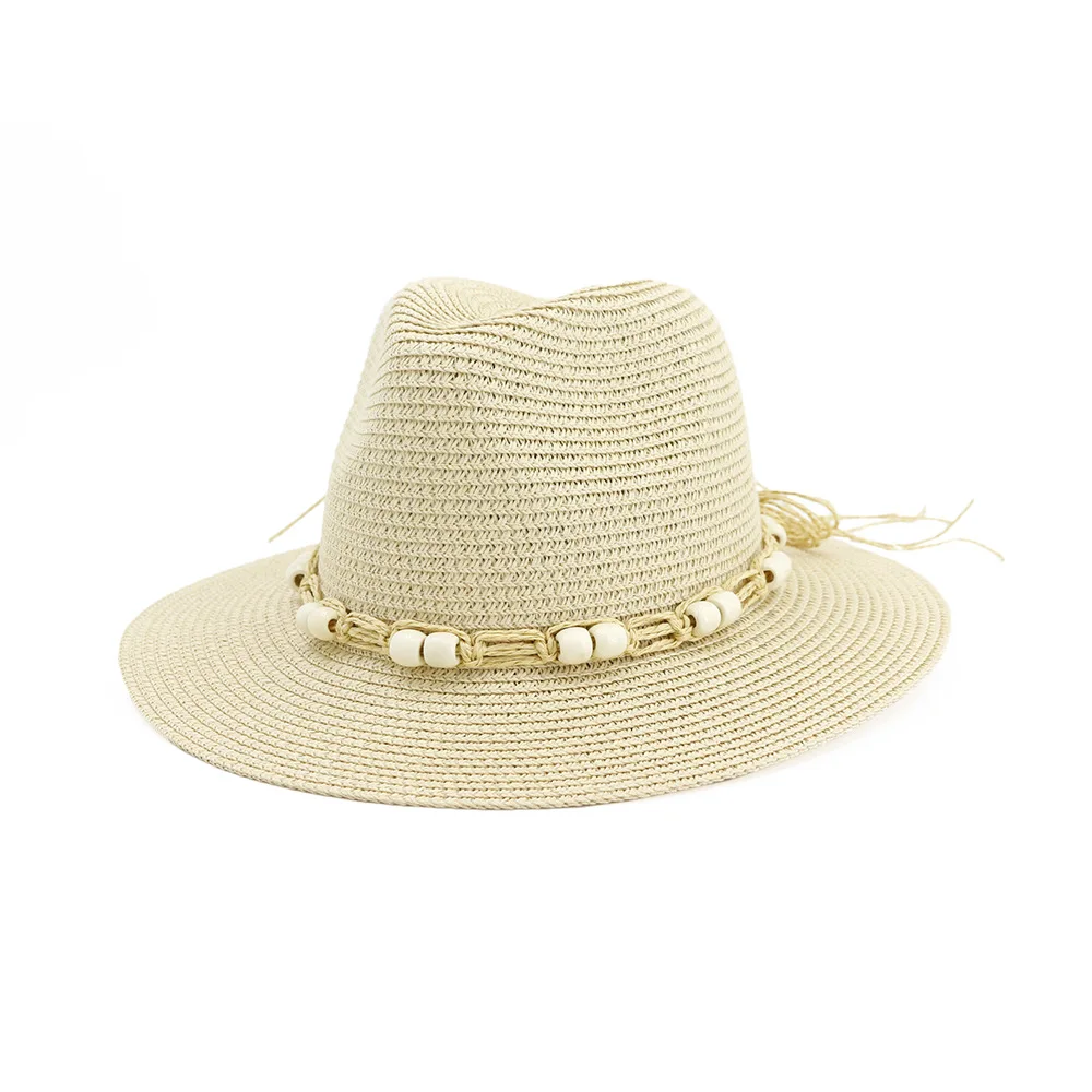 

summer straw hat women wide brim jazz beach hat sun hat sun block UV protection panama hat AD0846