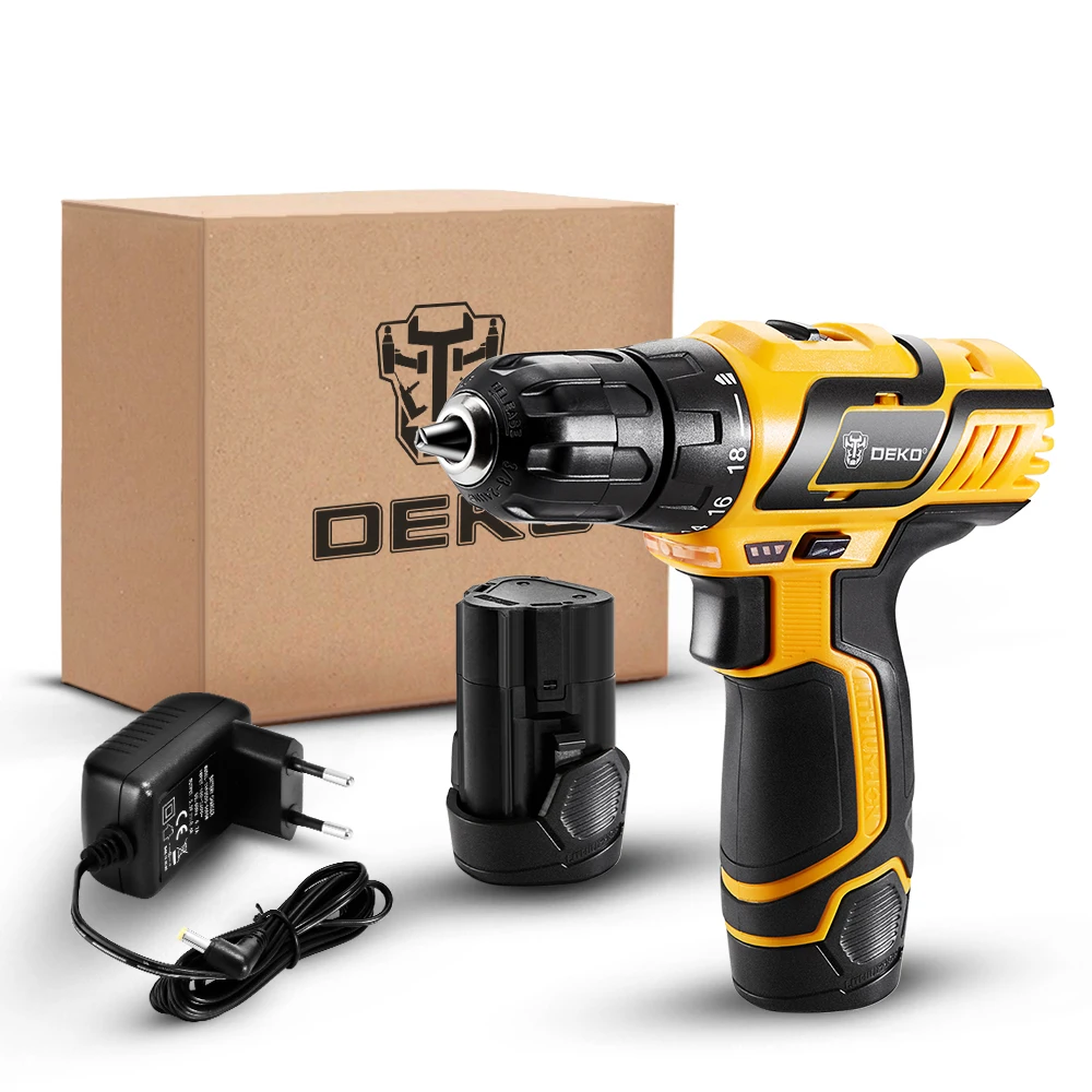 DEKO GCD10.8DU3 10 8 V Беспроводная Дрель электрическая отвертка Мини дрель с литий ионной