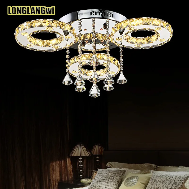 Modern Led Crystal chandelier Lights For Living Room luminaria teto cristal chandeliers Lamps Home Decoration | Лампы и освещение