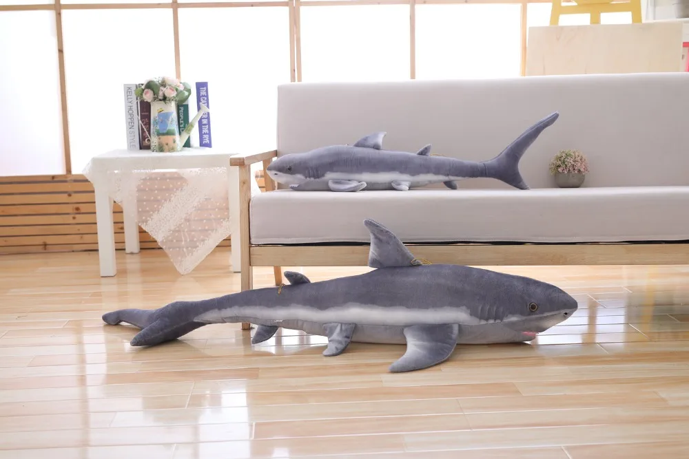 Как настоящий Carcharadon Carcharias Plushie океан животное акула мягкая кукла для мальчиков и девочек детский подарок 100 см/140 см