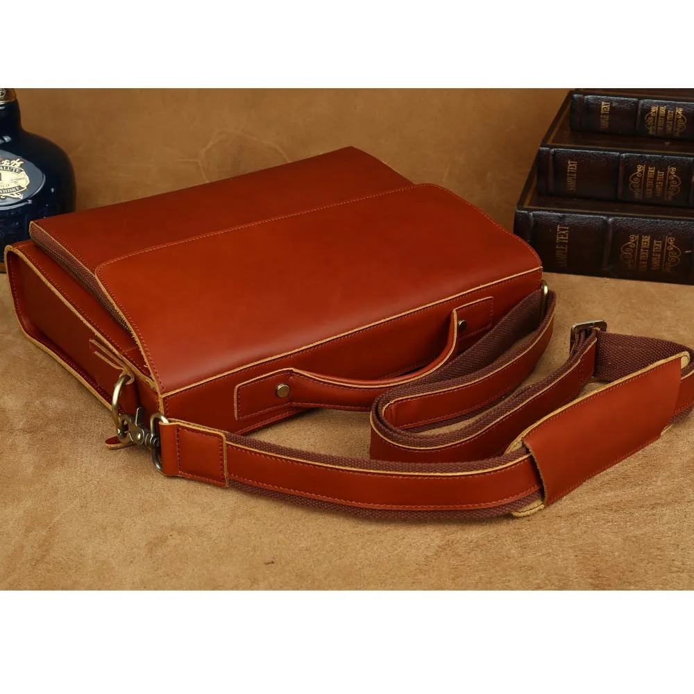 Мужской портфель TIDING из натуральной кожи красного цвета ручная сумка чехлы для