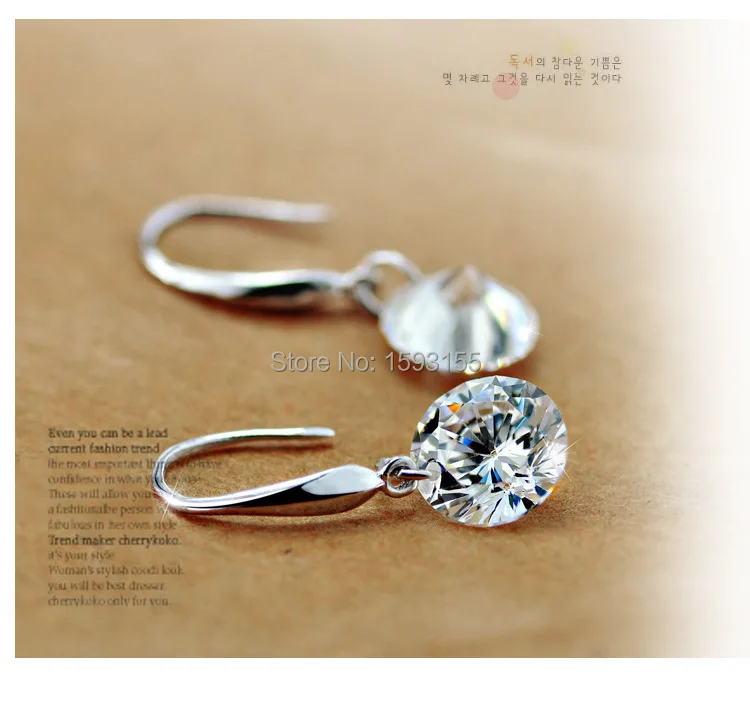 Top selling alargador de orelha 925 silver sterling Long Crystal Colorful Rhinestone Earrings for 2015 | Украшения и аксессуары