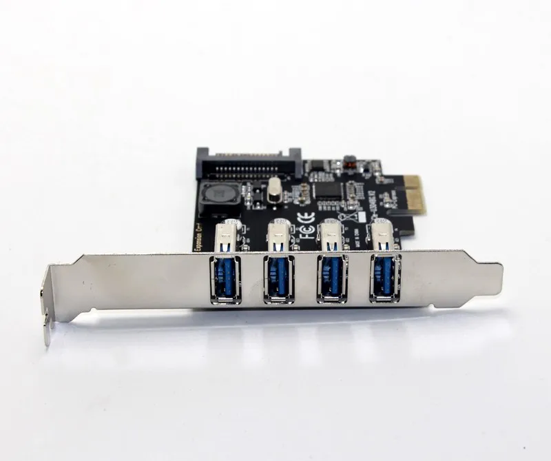 Высокая Скорость 5 Гбит USB 3.0 4-портовый PCI-Express Контроллер Карты w/Полный Низкий