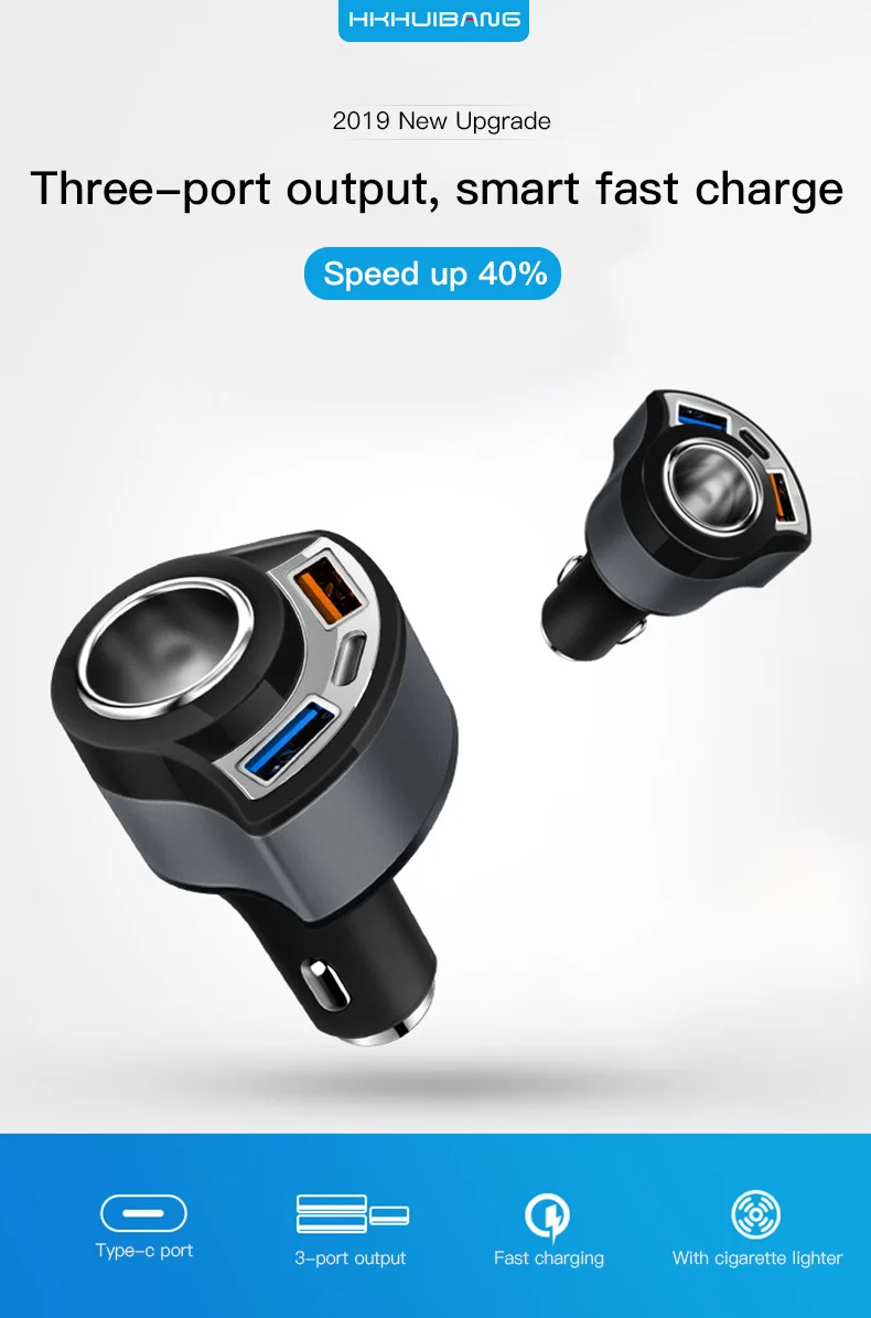 Быстрая зарядка 3,0 usb type C автомобильное зарядное устройство QC 3,0 USB адаптер штекер быстрое зарядное устройство для iPhone samsung Xiaomi Мобильный автомобиль USB C зарядное устройство