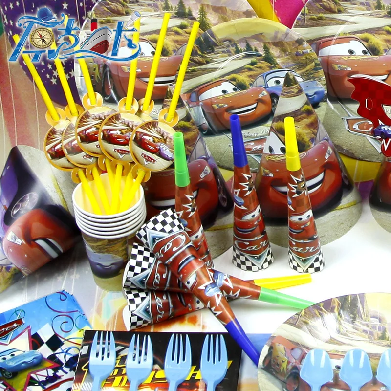 78pcs/set 6 Kid's Baby Birthday Theme Party Decoration Little Girl Boy Child Supplies Car For | Дом и сад