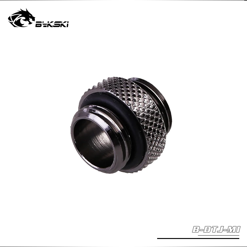 chrome BYKSKI G1/4 ''Мини Двойное внешнее резьбовое соединение двойной штекер Адаптер резьба 4,5 мм аксессуары для компьютера фитинги - Цвет: chrome