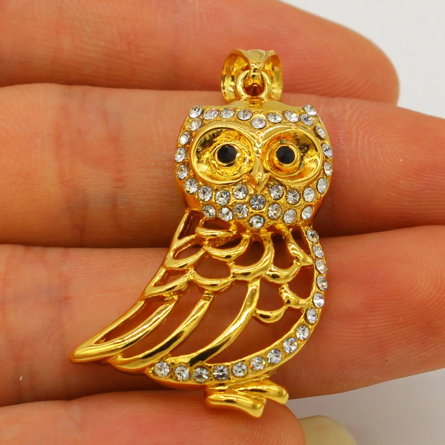 Кулон и ожерелье с кристаллами в виде совы для женщин девушек кулон животного