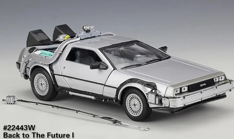 I Модель автомобиля из металлического сплава, игрушки, 1:24, литая машина, oart 1, 2, 3, машина времени, DeLorean, DMC-12, модель, welly, Назад в будущее, автомобиль - Цвет: I